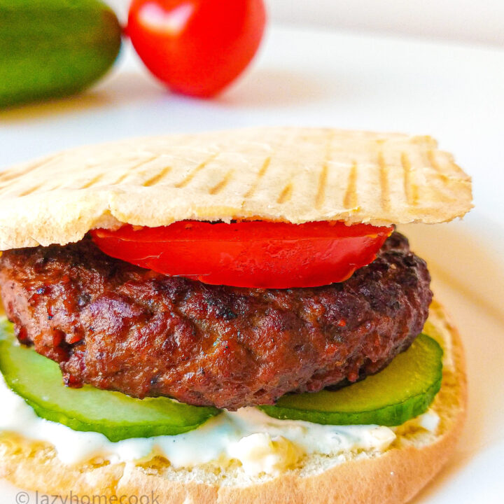 PITA BURGER RECIPE WITH EASY SAUCE