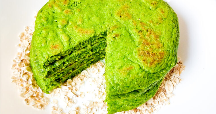 Healthy Spinach oatmeal pancakes