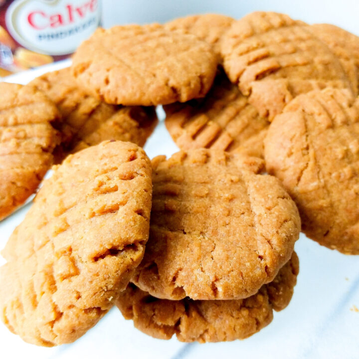 Peanut butter cookies with shredded coconut